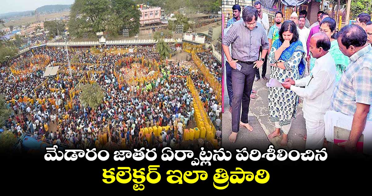 మేడారం జాతర ఏర్పాట్లను పరిశీలించిన కలెక్టర్ ఇలా త్రిపాఠి