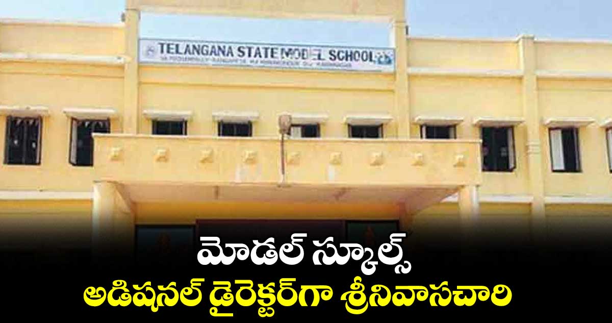 మోడల్ స్కూల్స్ అడిషనల్ డైరెక్టర్గా శ్రీనివాసచారి