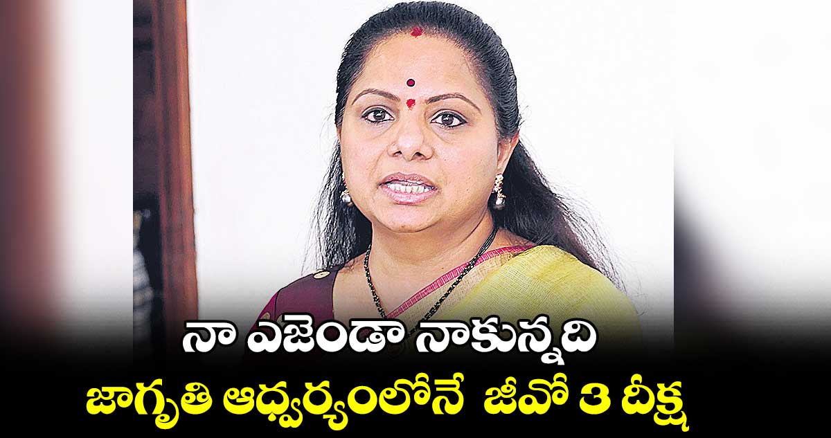 నా ఎజెండా నాకున్నది.. జాగృతి ఆధ్వర్యంలోనే  జీవో 3 దీక్ష: కవిత