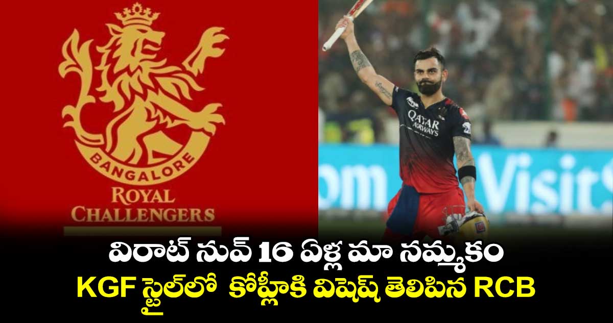 Virat Kohli: విరాట్ నువ్ 16 ఏళ్ల మా నమ్మకం.. KGF స్టైల్‌లో కోహ్లీకి విషెష్ తెలిపిన ఆర్‌సీబీ