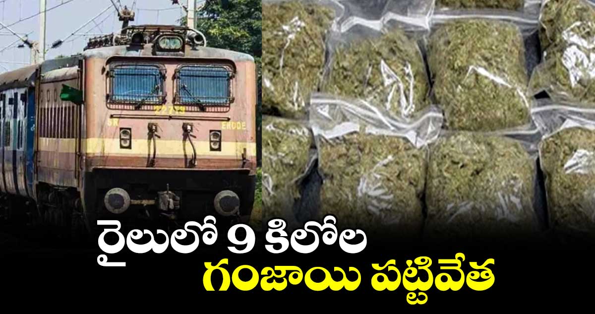 రైలులో 9 కిలోల గంజాయి పట్టివేత