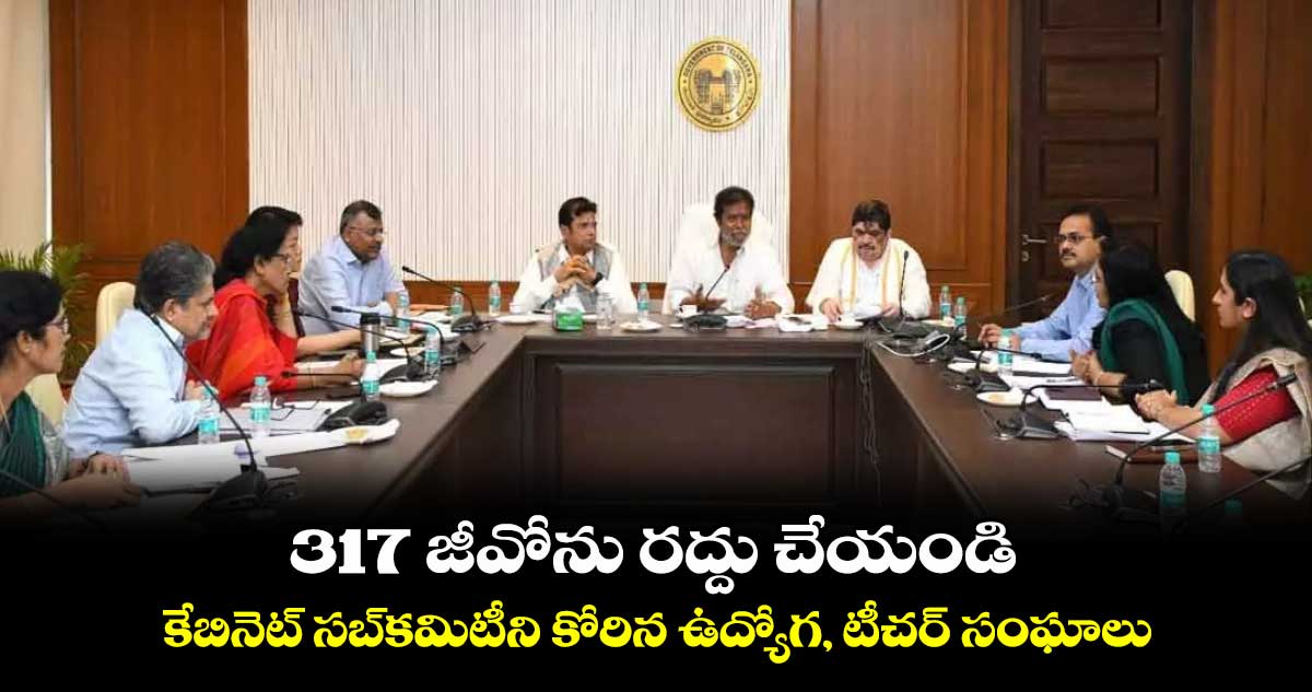 317 జీవోను రద్దు చేయండి .. కేబినెట్ సబ్కమిటీని కోరిన ఉద్యోగ, టీచర్ సంఘాలు