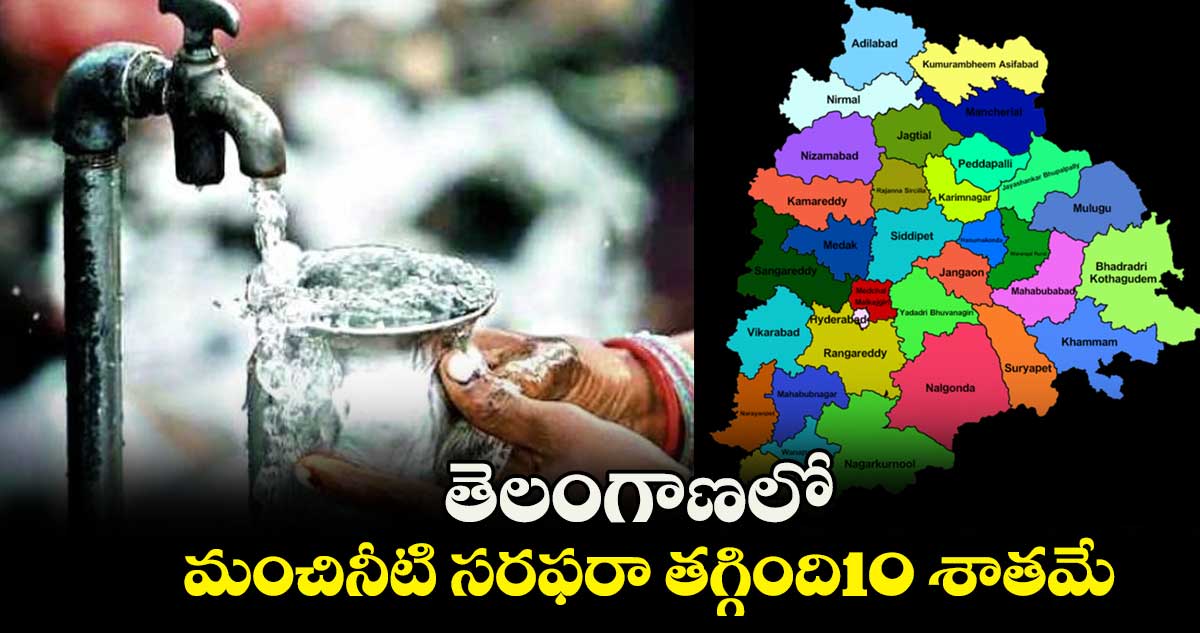 తెలంగాణలో మంచినీటి సరఫరా తగ్గింది10 శాతమే