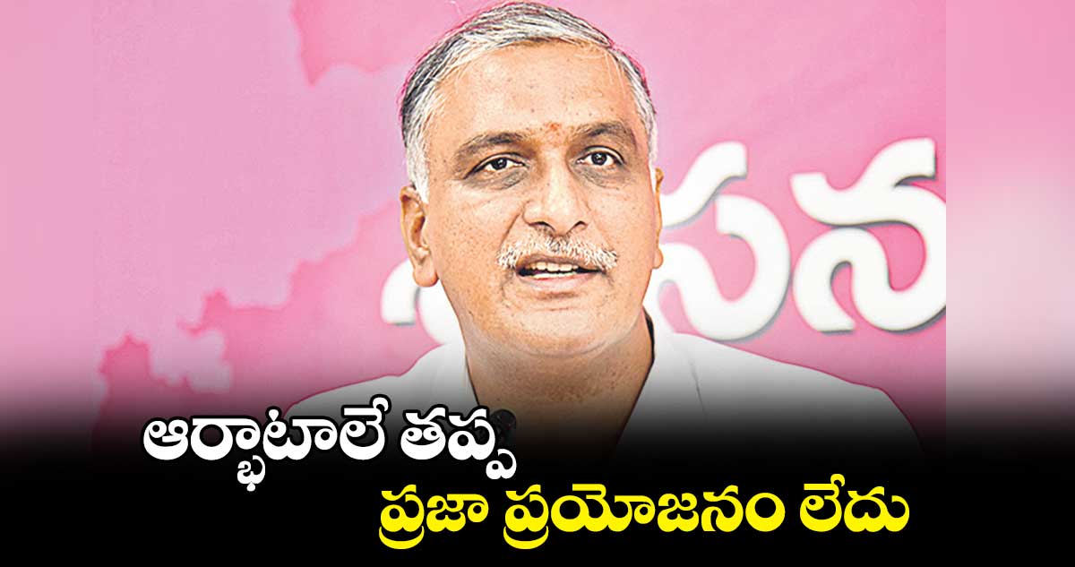 ఆర్భాటాలే తప్ప ప్రజా ప్రయోజనం లేదు : హరీశ్రావు