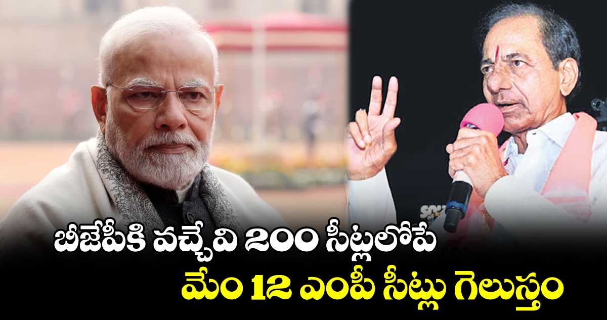 బీజేపీకి వచ్చేవి 200 సీట్లలోపే.. మేం 12 ఎంపీ సీట్లు గెలుస్తం :   కేసీఆర్​