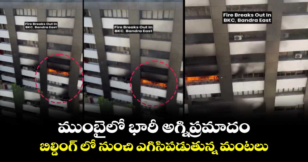 ముంబైలో భారీ అగ్నిప్రమాదం.. బిల్డింగ్ లో  నుంచి ఎగిసిపడుతున్న మంటలు..
