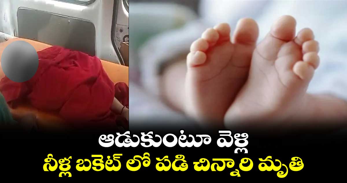 ఆడుకుంటూ వెళ్లి నీళ్ల బకెట్ లో పడి చిన్నారి మృతి