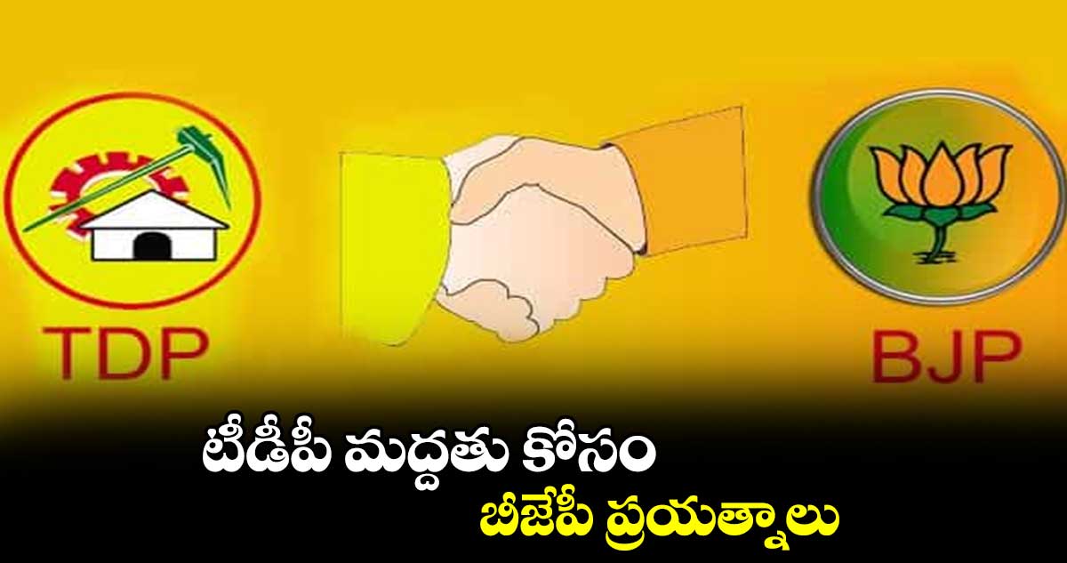 టీడీపీ మద్దతు కోసం బీజేపీ ప్రయత్నాలు