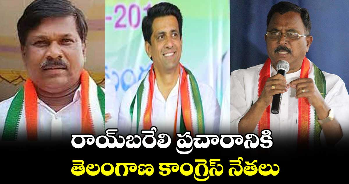రాయ్బరేలి ప్రచారానికి తెలంగాణ కాంగ్రెస్ నేతలు