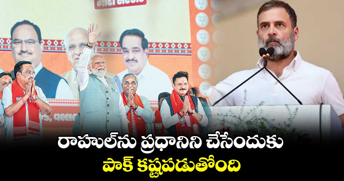 రాహుల్ను ప్రధానిని చేసేందుకు పాక్ కష్టపడుతోంది : మోదీ