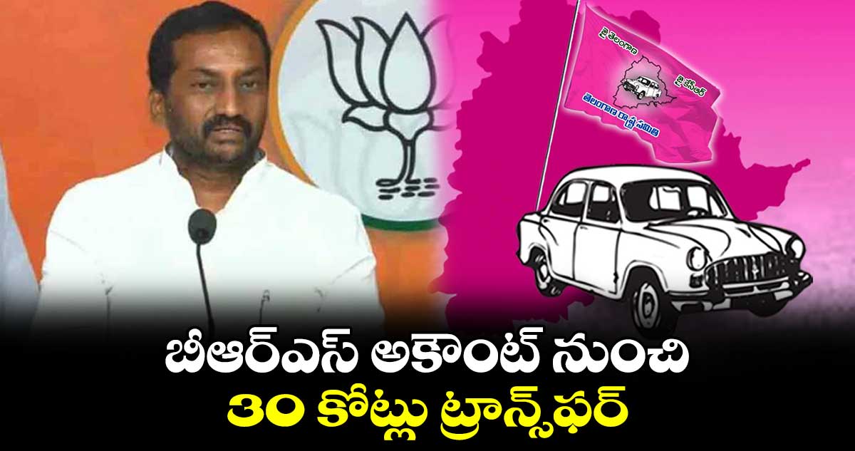 బీఆర్ఎస్ అకౌంట్ నుంచి 30 కోట్లు ట్రాన్స్ఫర్ : రఘునందన్