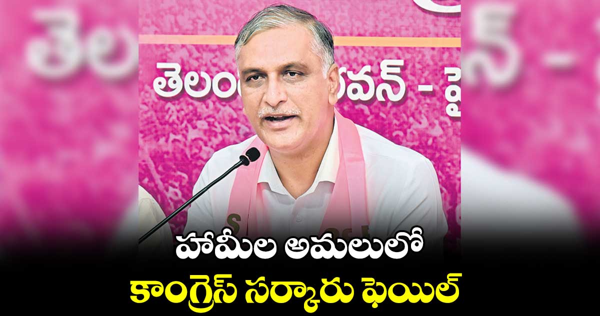 హామీల అమలులో కాంగ్రెస్ సర్కారు ఫెయిల్ : హరీశ్ రావు