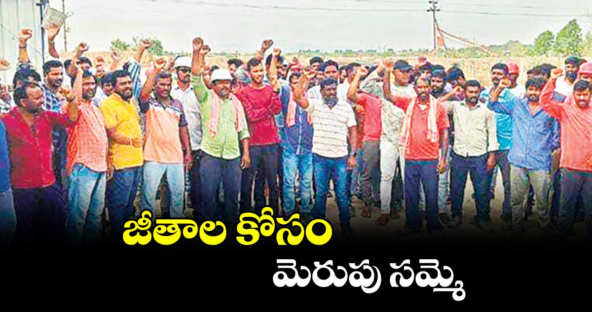 జీతాల కోసం మెరుపు సమ్మె