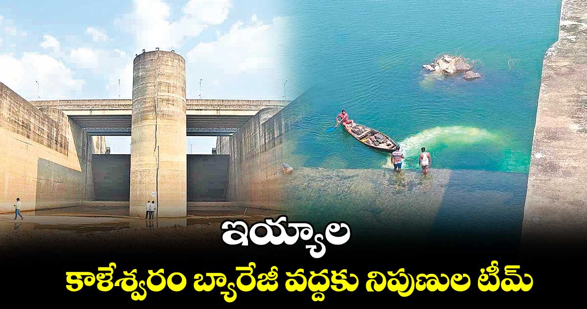 ఇయ్యాల  కాళేశ్వరం బ్యారేజీ వద్దకు నిపుణుల టీమ్