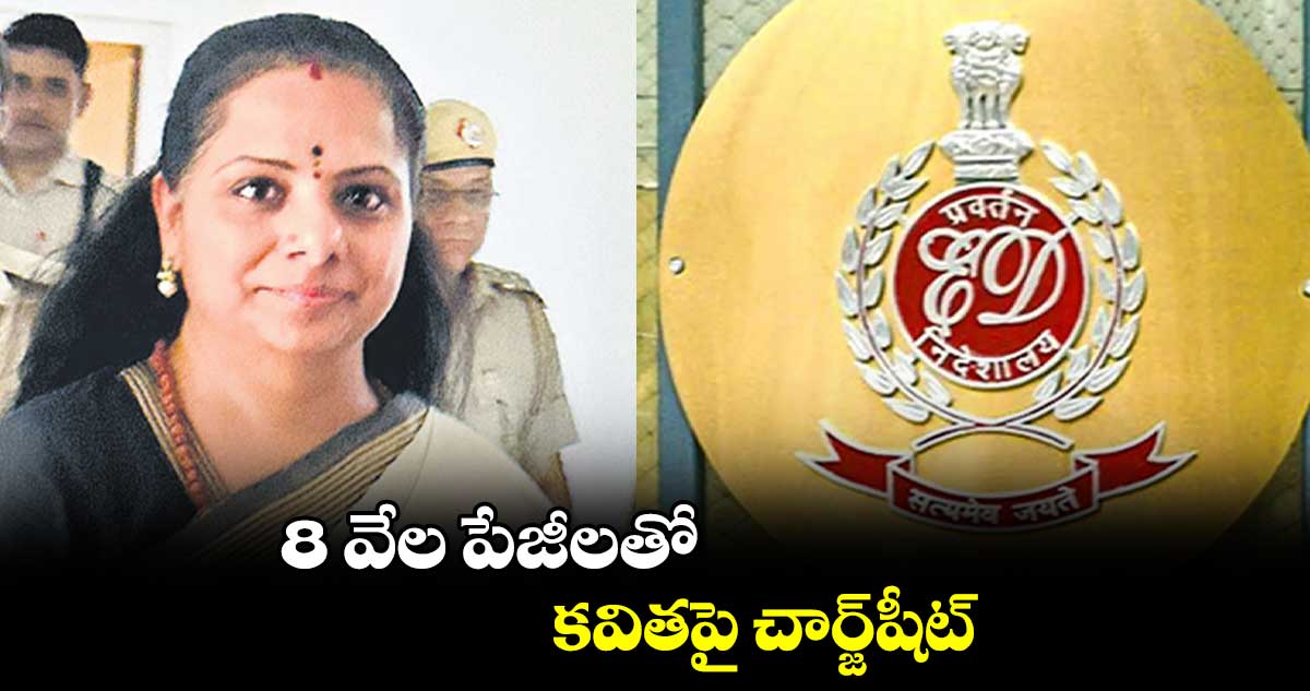 8 వేల పేజీలతో కవితపై చార్జ్షీట్