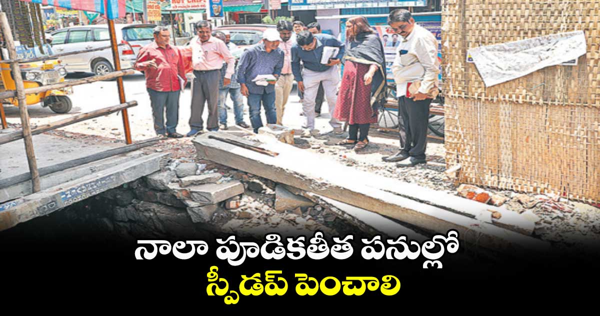 నాలా పూడికతీత పనుల్లో స్పీడప్ ​పెంచాలి