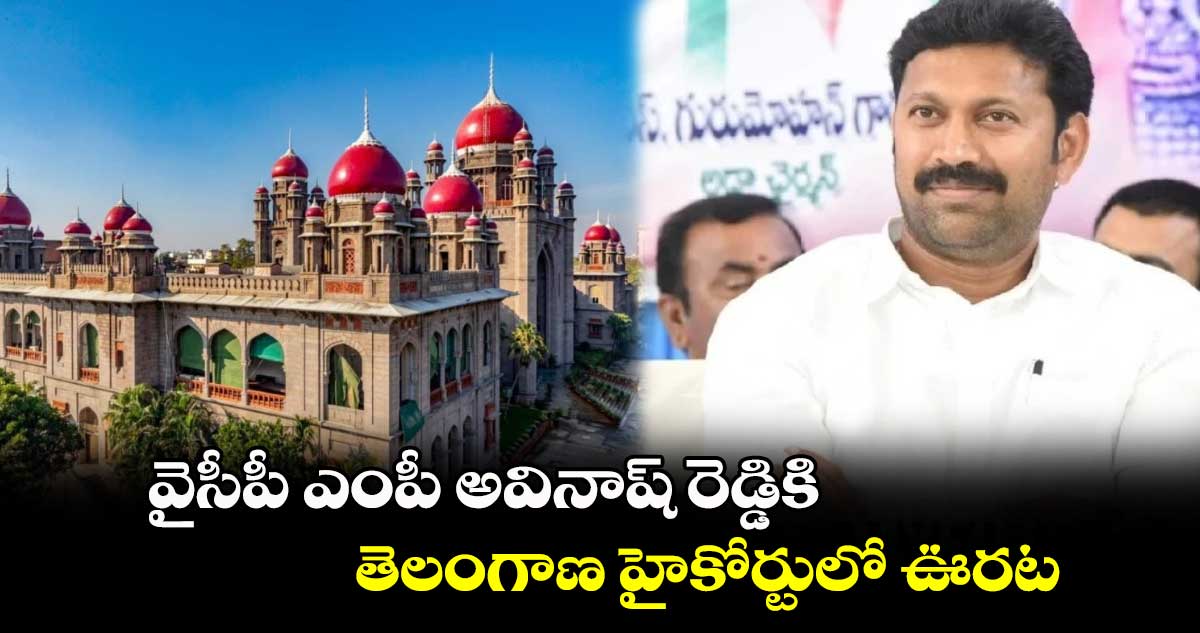  వైసీపీ ఎంపీ అవినాష్ రెడ్డికి తెలంగాణ హైకోర్టులో ఊరట 