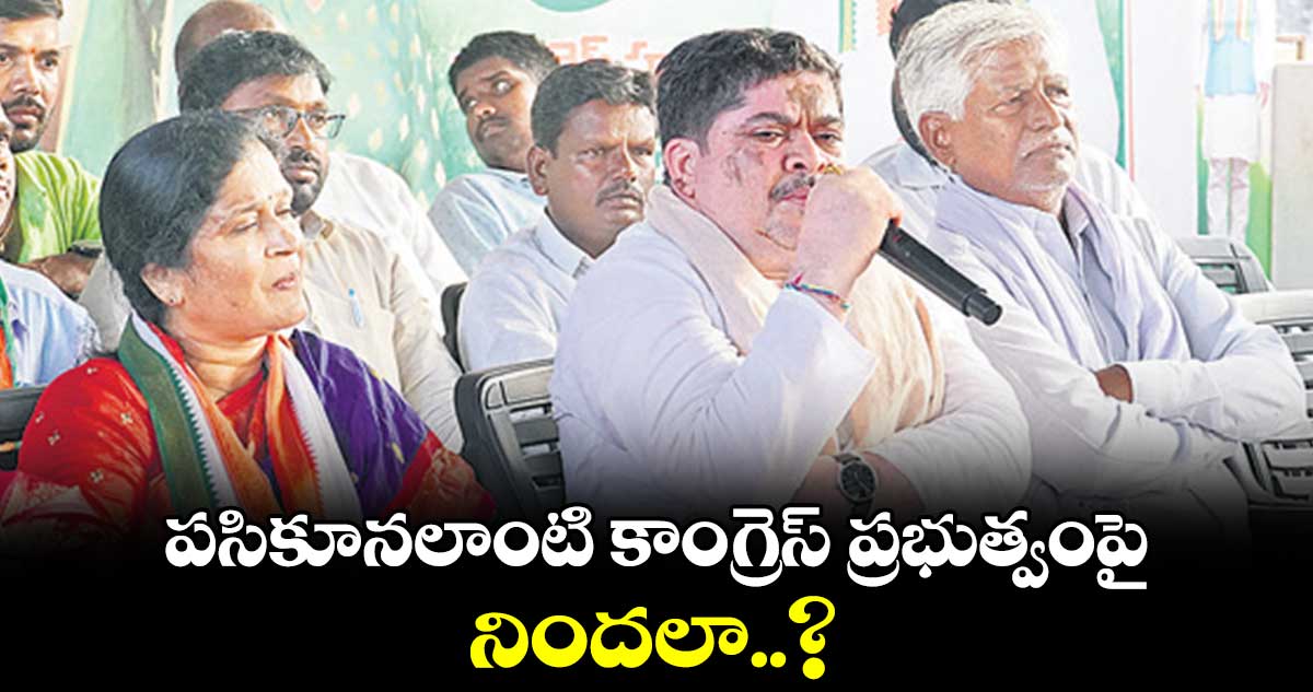 పసికూనలాంటి కాంగ్రెస్​ ప్రభుత్వంపై నిందలా..?