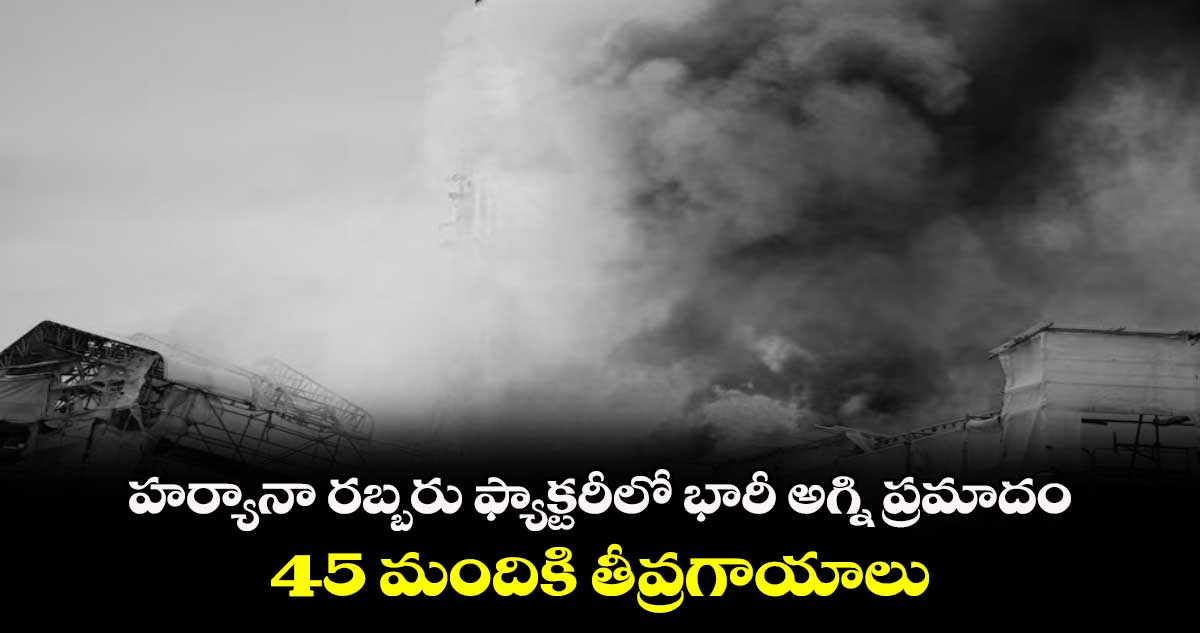 హర్యానా రబ్బరు ఫ్యాక్టరీలో భారీ అగ్ని ప్రమాదం..45 మందికి తీవ్రగాయాలు
