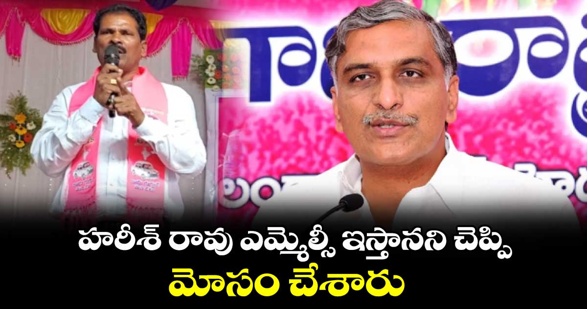 హరీశ్ రావు ఎమ్మెల్సీ ఇస్తానని చెప్పి మోసం చేశారు : నున్న రమణ