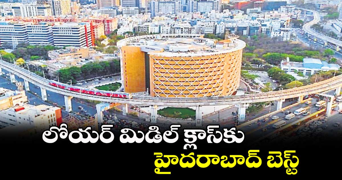 లోయర్ ​మిడిల్​ క్లాస్​కు హైదరాబాద్​ బెస్ట్​