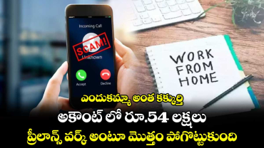 ఎందుకమ్మా అంత కక్కుర్తి : అకౌంట్ లో రూ.54 లక్షలు.. ప్రీలాన్స్ వర్క్ అంటూ మొత్తం పోగొట్టుకుంది