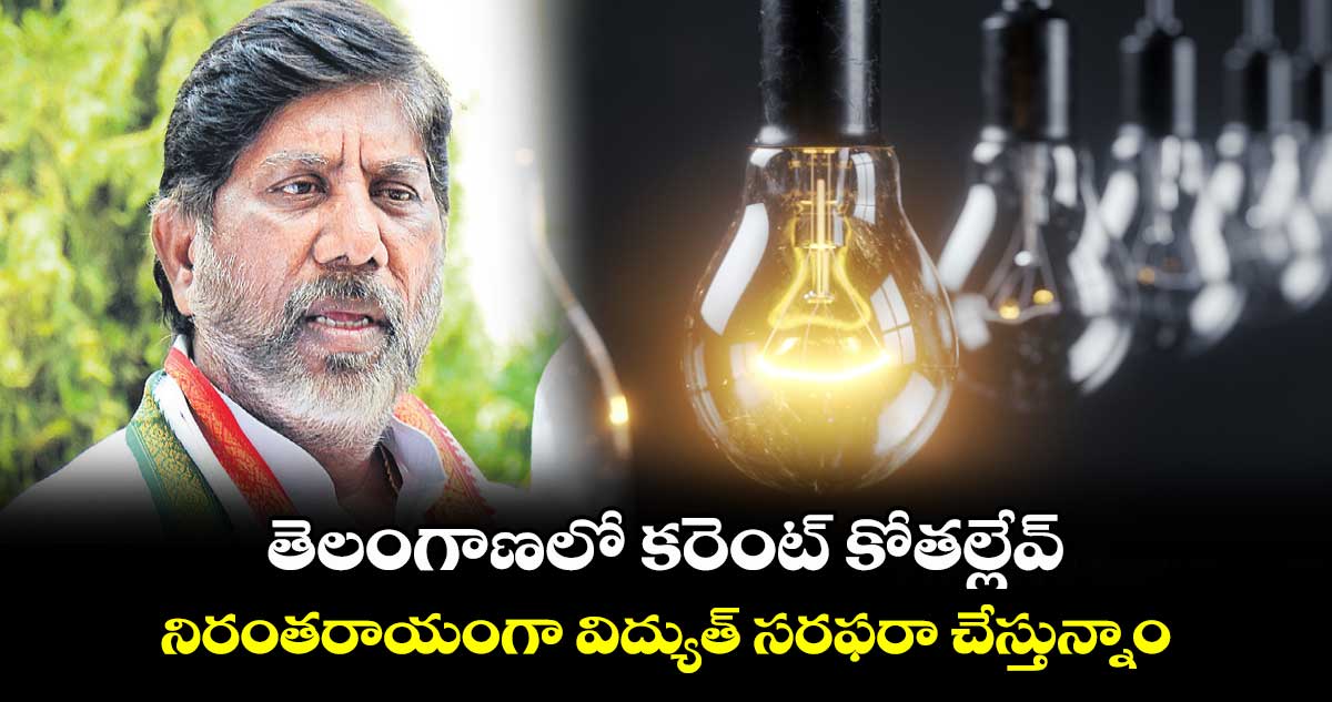 తెలంగాణలో కరెంట్ ​కోతల్లేవ్..నిరంతరాయంగా విద్యుత్‌‌ సరఫరా చేస్తున్నాం : భట్టి విక్రమార్క