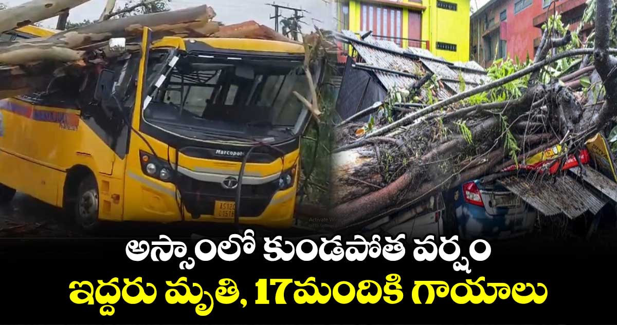 అస్సాంలో కుండపోత వర్షం.. ఇద్దరు మృతి, 17మందికి గాయాలు
