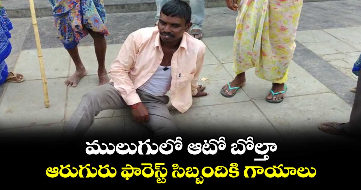 ములుగులో ఆటో బోల్తా..  ఆరుగురు ఫారెస్ట్ సిబ్బందికి గాయాలు 