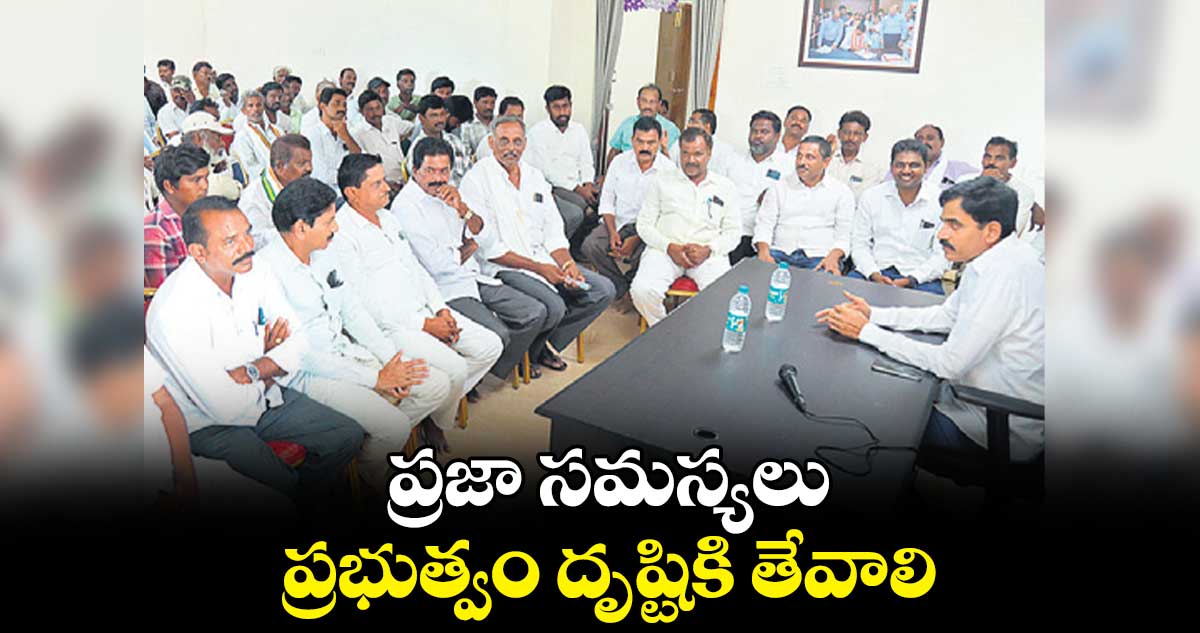 ప్రజా సమస్యలు ప్రభుత్వం దృష్టికి తేవాలి : పొంగులేటి ప్రసాద్​రెడ్డి