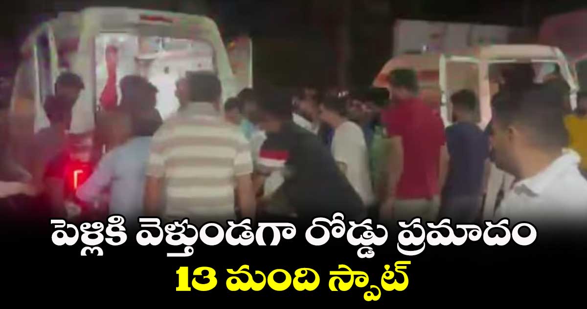 పెళ్లికి వెళ్తుండగా రోడ్డు ప్రమాదం..   13 మంది స్పాట్ 