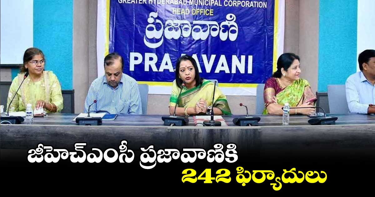 జీహెచ్ఎంసీ ప్రజావాణికి 242 ఫిర్యాదులు