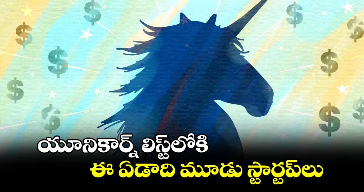 యూనికార్న్ లిస్ట్లోకి ఈ ఏడాది మూడు స్టార్టప్లు