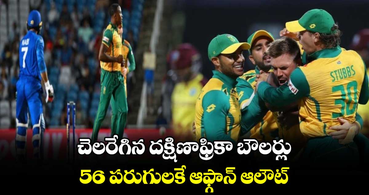 T20 Semi-final: చెలరేగిన దక్షిణాఫ్రికా బౌలర్లు.. 56 పరుగులకే ఆఫ్గాన్ ఆలౌట్