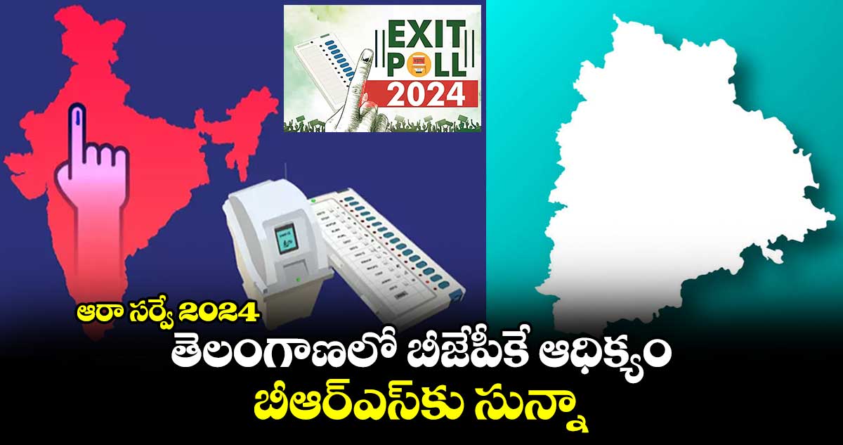 ఆరా సర్వే 2024 : తెలంగాణలో బీజేపీకే ఆధిక్యం..బీఆర్ఎస్⁬కు సున్నా