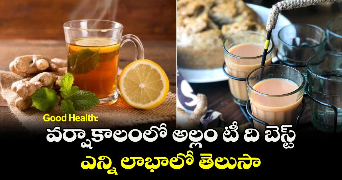 Good Health: వర్షాకాలంలో అల్లం టీ ది బెస్ట్.. ఎన్ని లాభాలో తెలుసా..