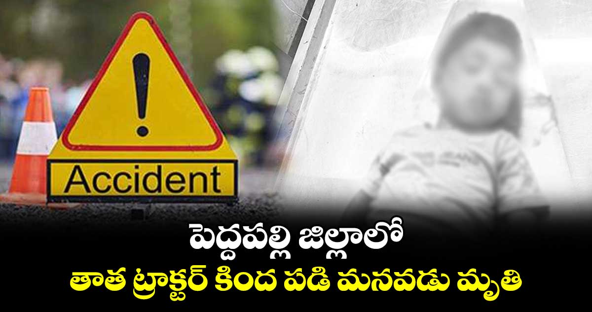 పెద్దపల్లి జిల్లాలో తాత ట్రాక్టర్ కింద పడి మనవడు మృతి