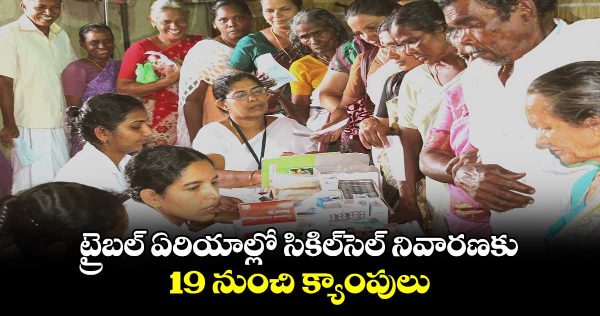  ట్రైబల్​ ఏరియాల్లో సికిల్​సెల్​ నివారణకు 19 నుంచి క్యాంపులు