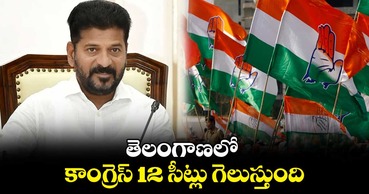 తెలంగాణలో కాంగ్రెస్ 12 సీట్లు గెలుస్తుంది: సీఎం రేవంత్⁬రెడ్డి 