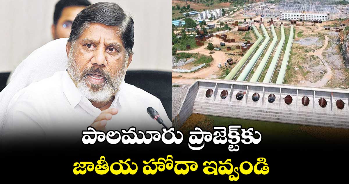 పాలమూరు ప్రాజెక్ట్​కు జాతీయ హోదా ఇవ్వండి :   డిప్యూటీ సీఎం భట్టి విజ్ఞప్తి