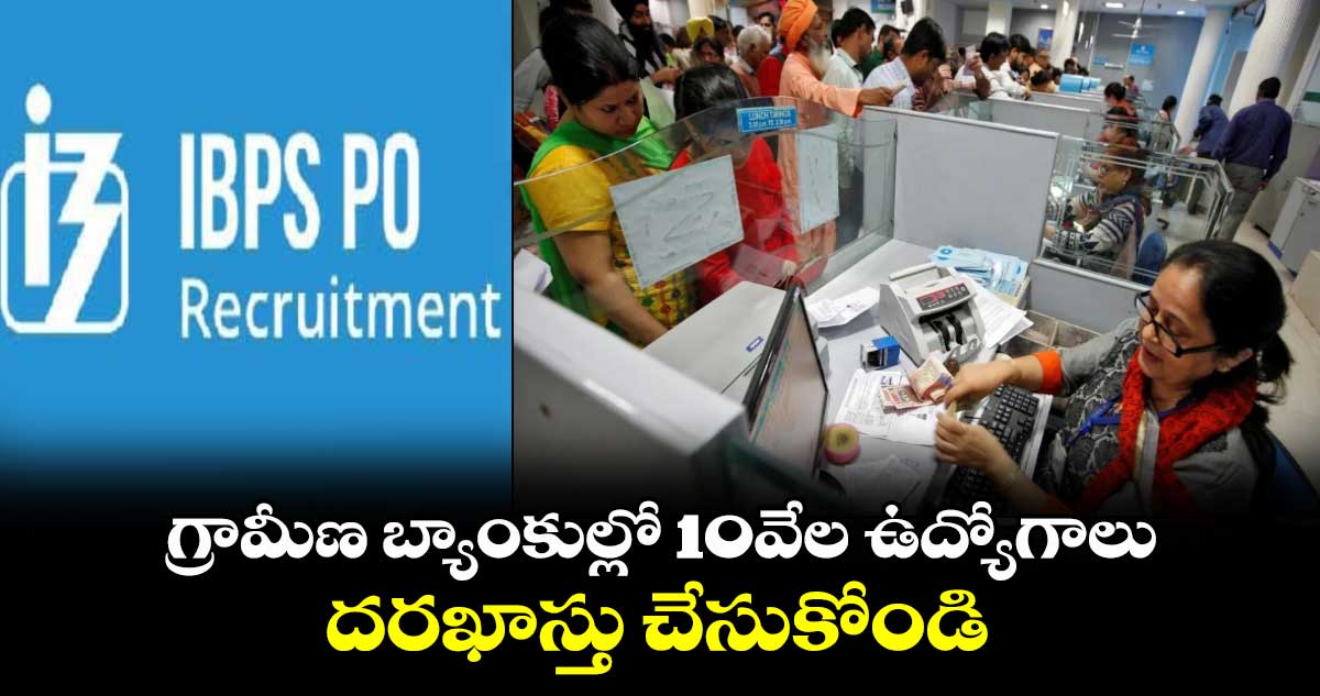 IBPS RRB 2024: గ్రామీణ బ్యాంకుల్లో 10వేల ఉద్యోగాలు.. దరఖాస్తు చేసుకోండి