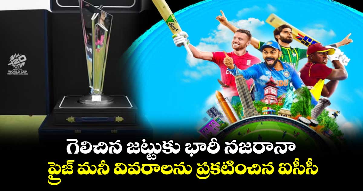 T20 World Cup 2024: గెలిచిన జట్టుకు భారీ నజరానా.. ప్రైజ్ మనీ వివరాలను ప్రకటించిన ఐసీసీ