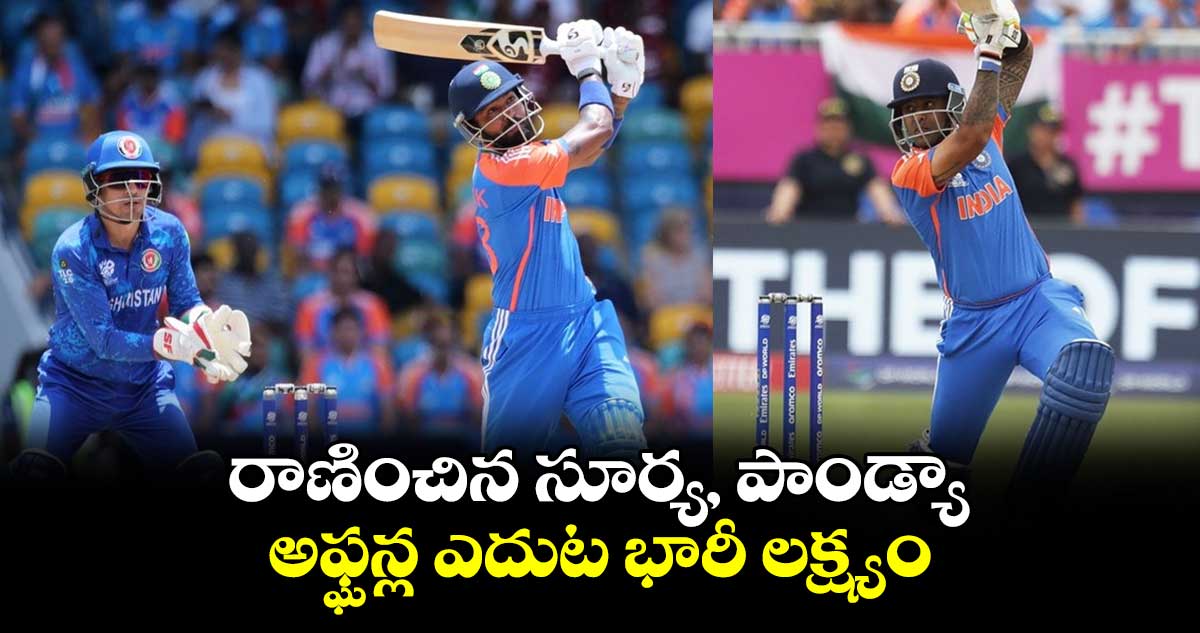 IND vs AFG: రాణించిన సూర్య, పాండ్యా.. అఫ్ఘన్ల ఎదుట భారీ లక్ష్యం