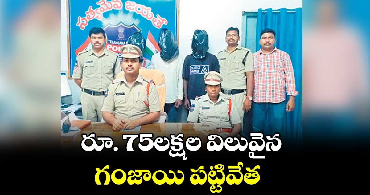 రూ. 75లక్షల విలువైన గంజాయి పట్టివేత