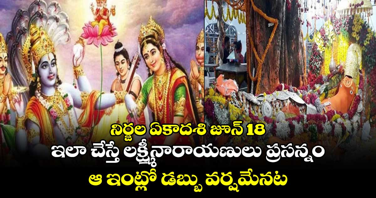 నిర్జల ఏకాదశి జూన్​ 18 :  ఇలా చేస్తే  లక్ష్మీనారాయణులు  ప్రసన్నం...ఆ ఇంట్లో డబ్బు వర్షమేనట...