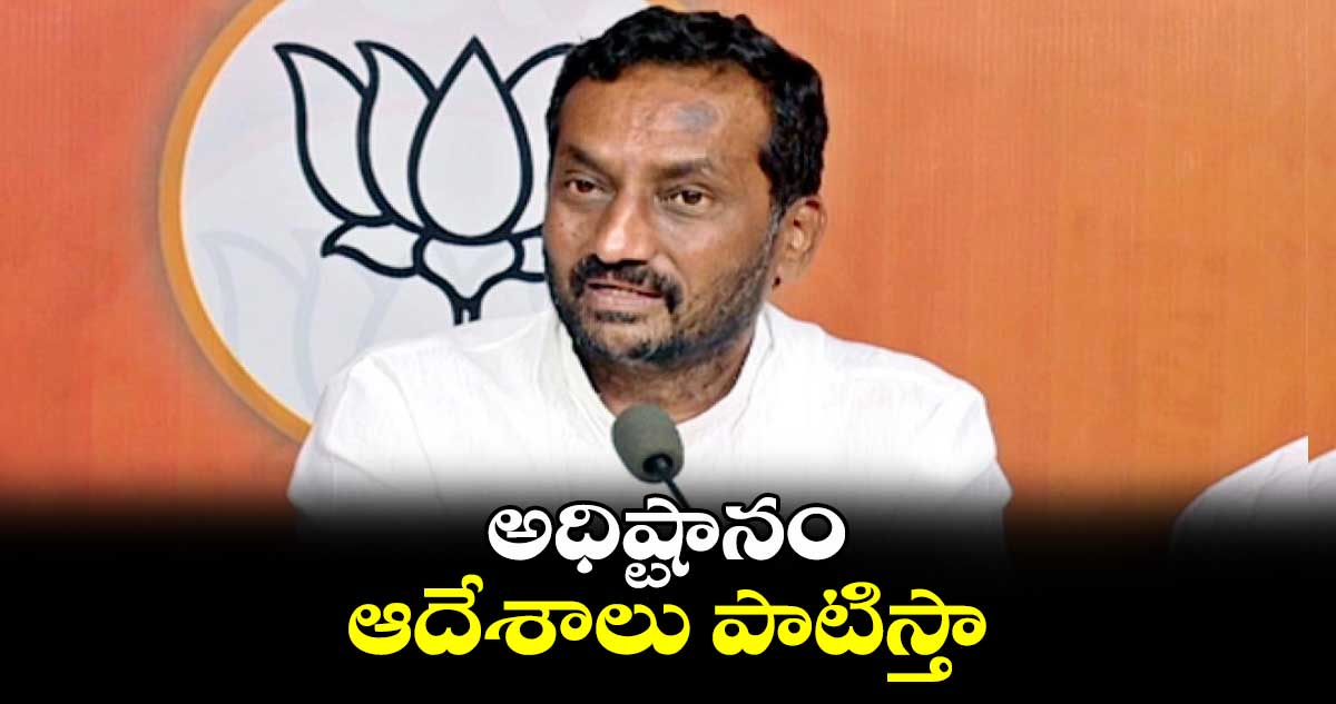 అధిష్టానం ఆదేశాలు పాటిస్తా: ఎంపీ రఘునందన్ రావు