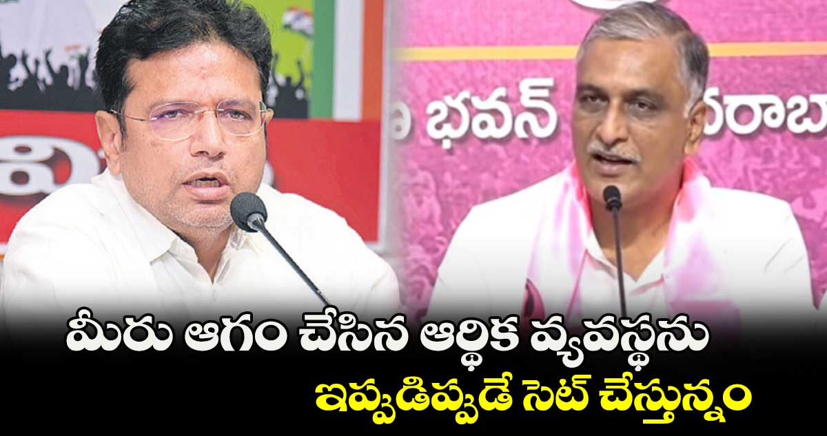 మీరు ఆగం చేసిన ఆర్థిక వ్యవస్థను ఇప్పుడిప్పుడే సెట్ చేస్తున్నం : మంత్రి శ్రీధర్ బాబు