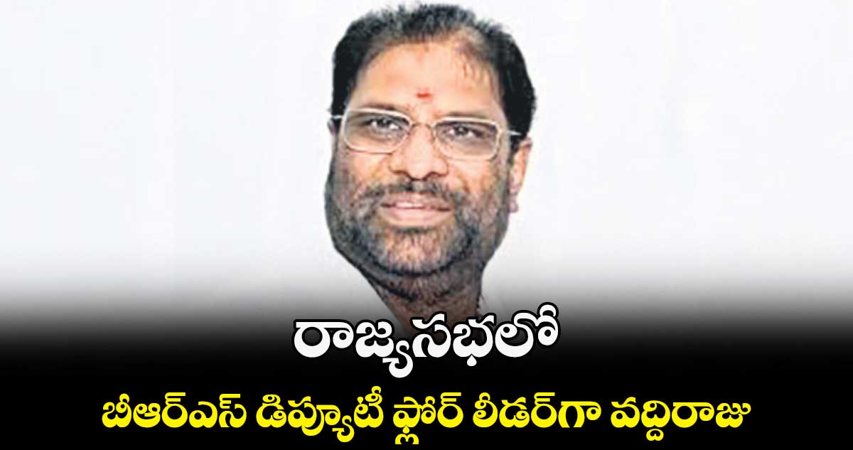 రాజ్యసభలో బీఆర్ఎస్ డిప్యూటీ ఫ్లోర్ లీడర్గా వద్దిరాజు