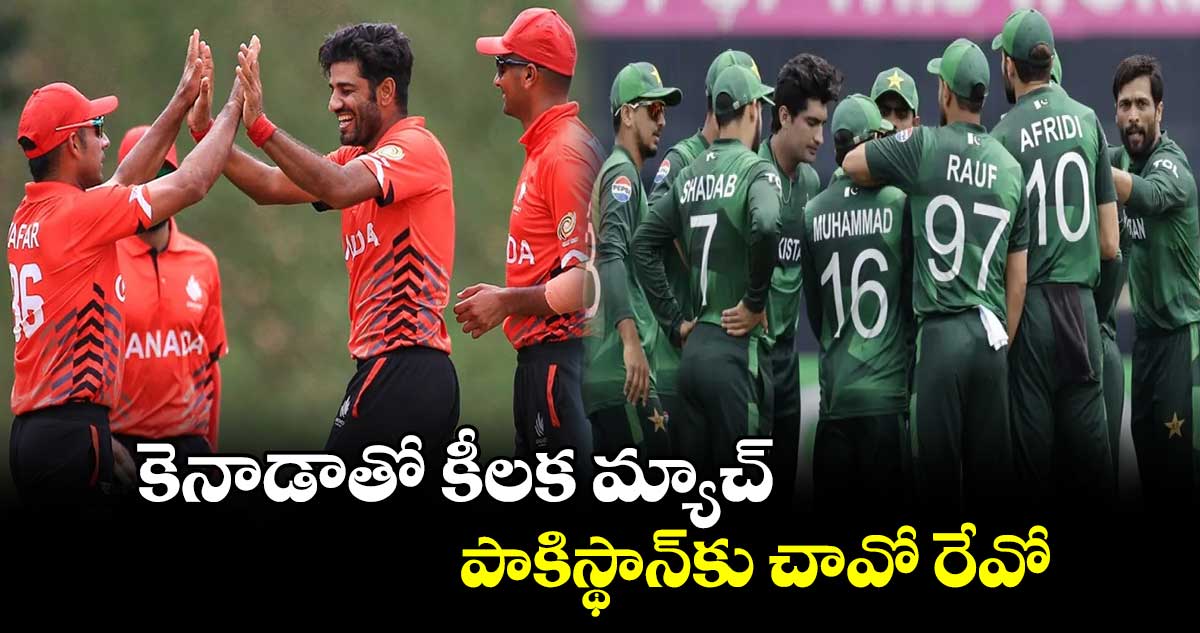 T20 World Cup 2024: కెనాడాతో కీలక మ్యాచ్.. పాకిస్థాన్‌కు చావో రేవో