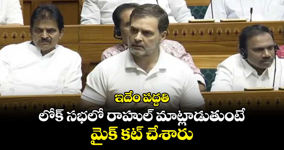 ఇదేం పద్దతి: లోక్ సభలో రాహుల్ మాట్లాడుతుంటే మైక్ కట్ చేశారు : కాంగ్రెస్ 